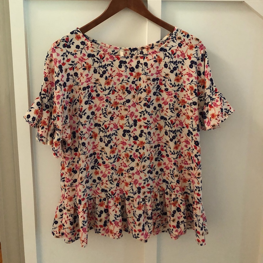 Floral Oversized Crepe Blouse